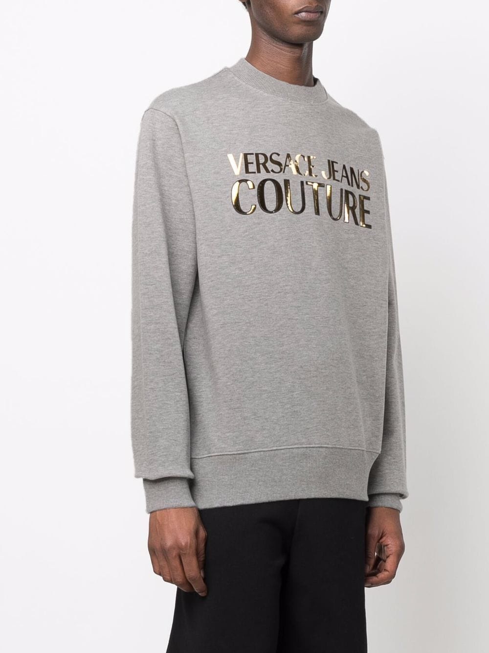 metallic logo-print sweatshirt - 3