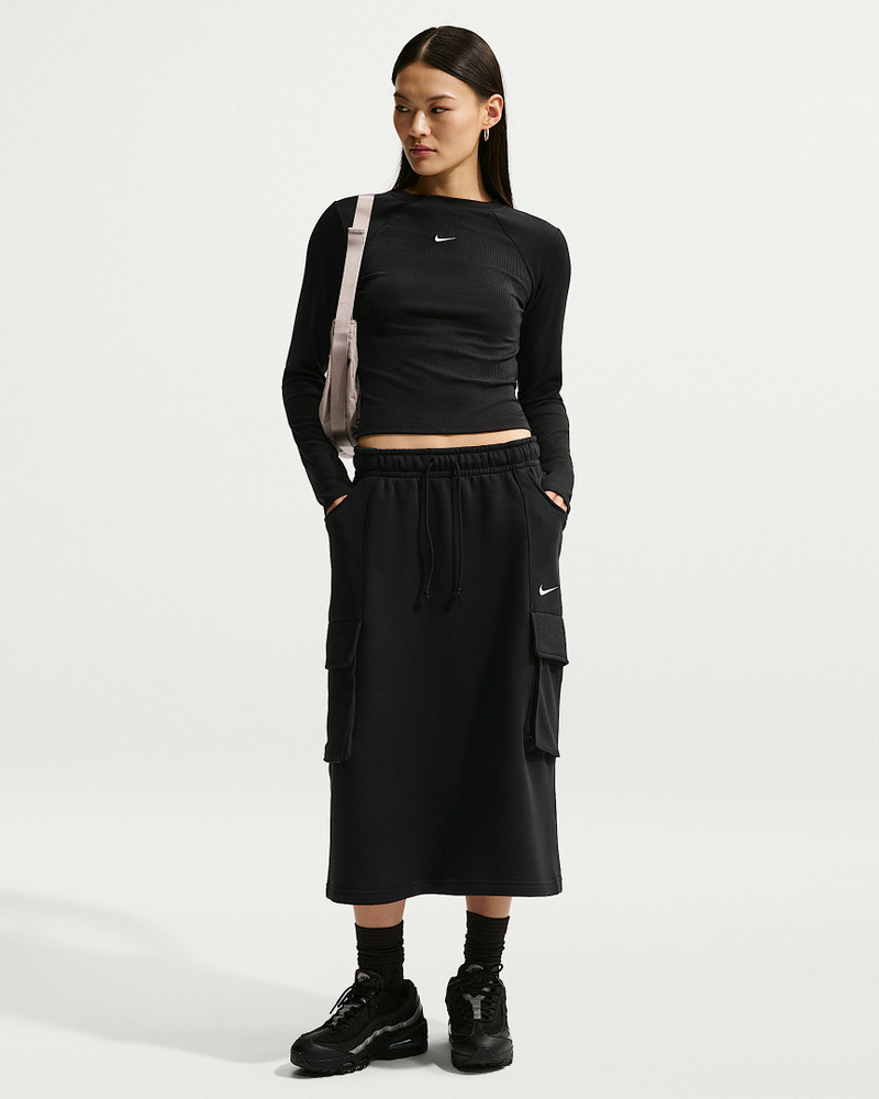 Nike Sportswear Phoenix Fleece Women's Cargo Midi Skirt 1