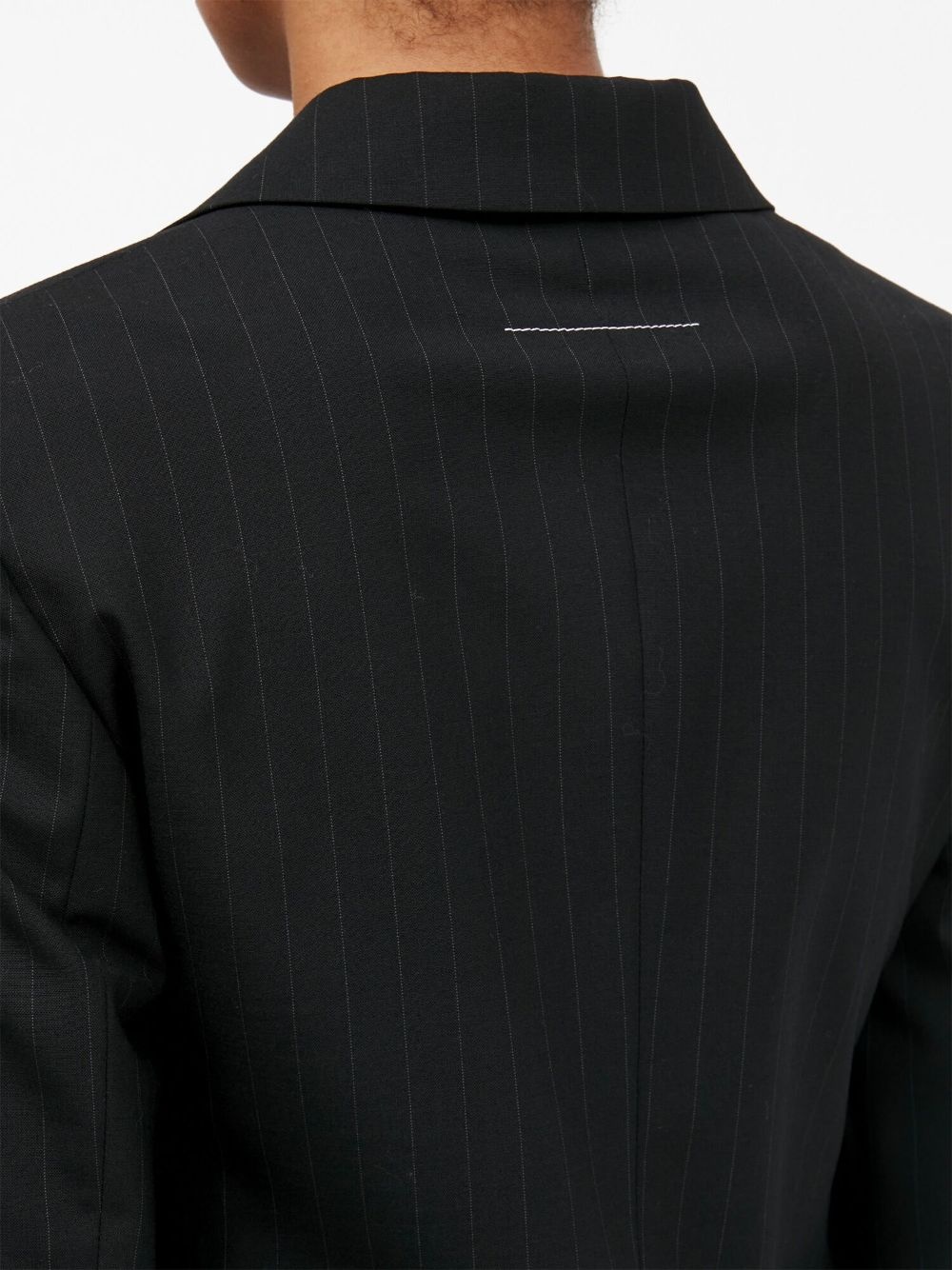 pinstriped tailored blazer - 7