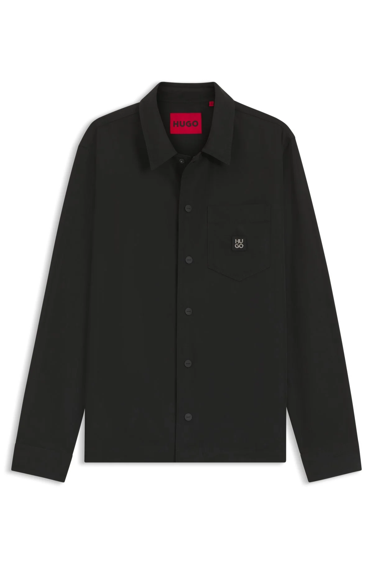 OVERSIZE-FIT SHIRT WITH STACKED-LOGO BADGE - 1