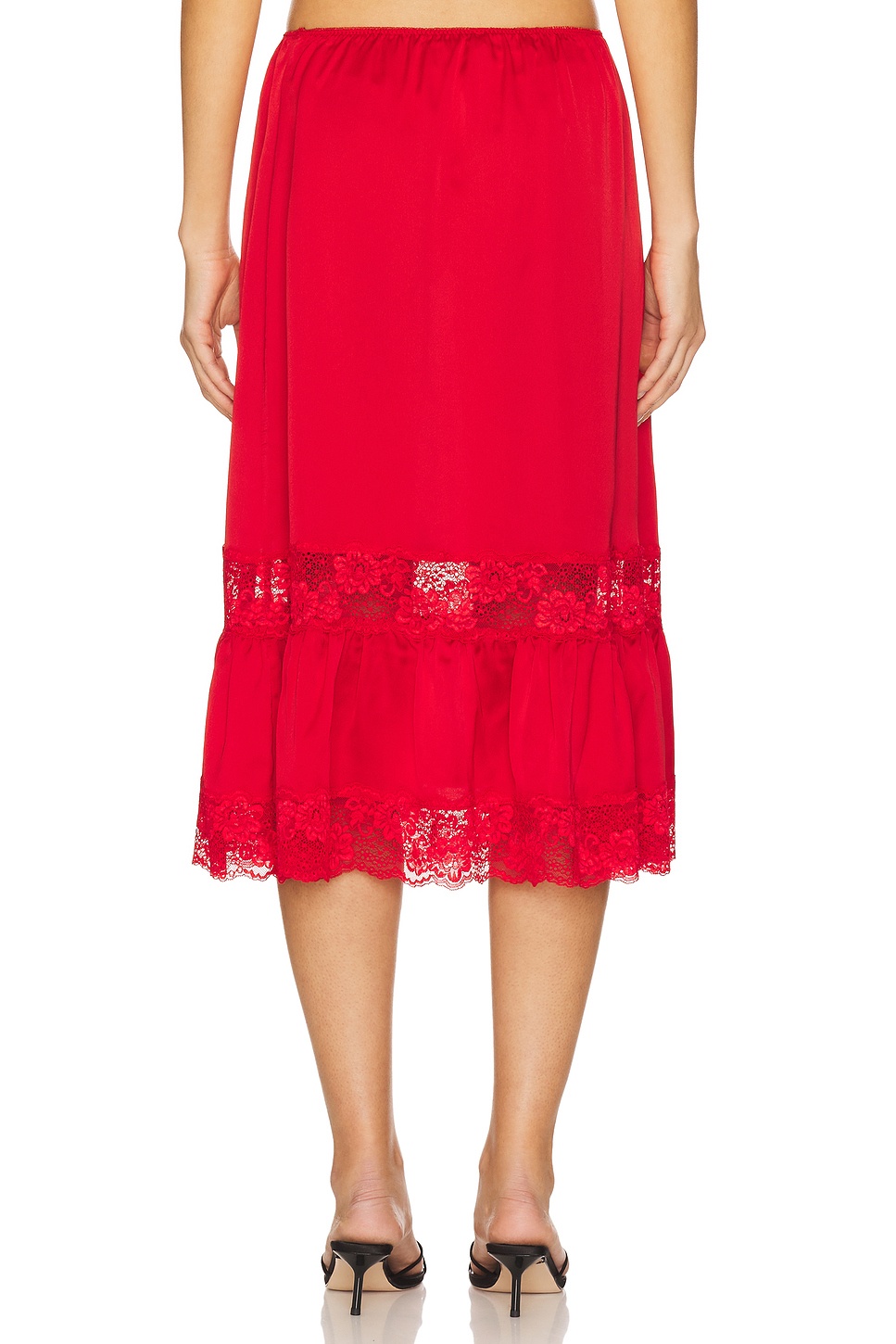 Hideaway Satin Midi Skirt - 4