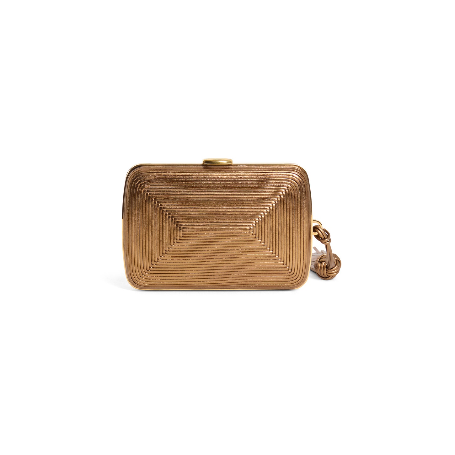 Gold leather crossbody bag - 5