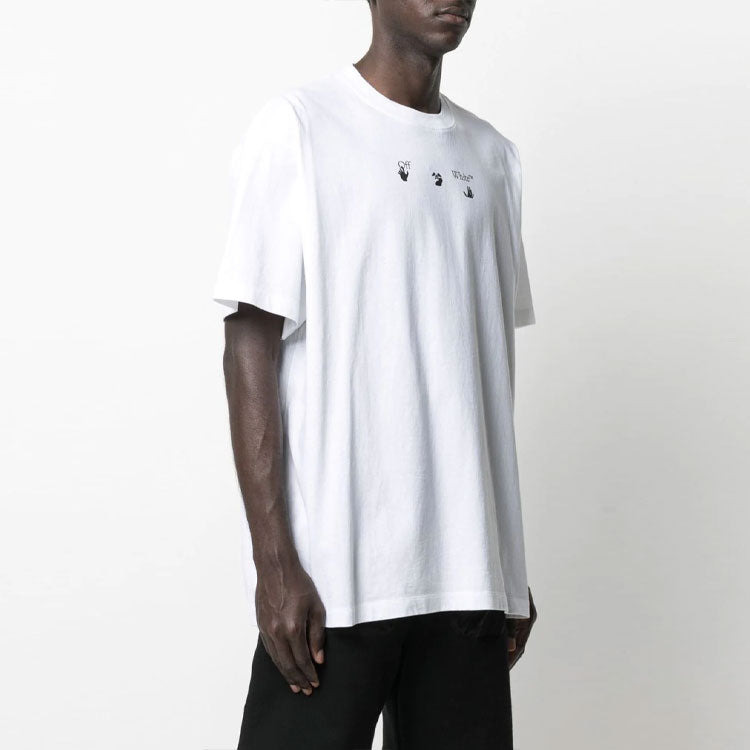 Off-White SS21 Alphabet Printing Short Sleeve Loose Fit White OMAA038S21JER0010145 - 4