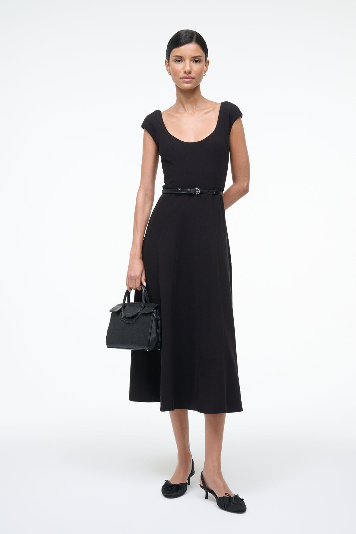STAUD CHARLOTTE DRESS BLACK - 6