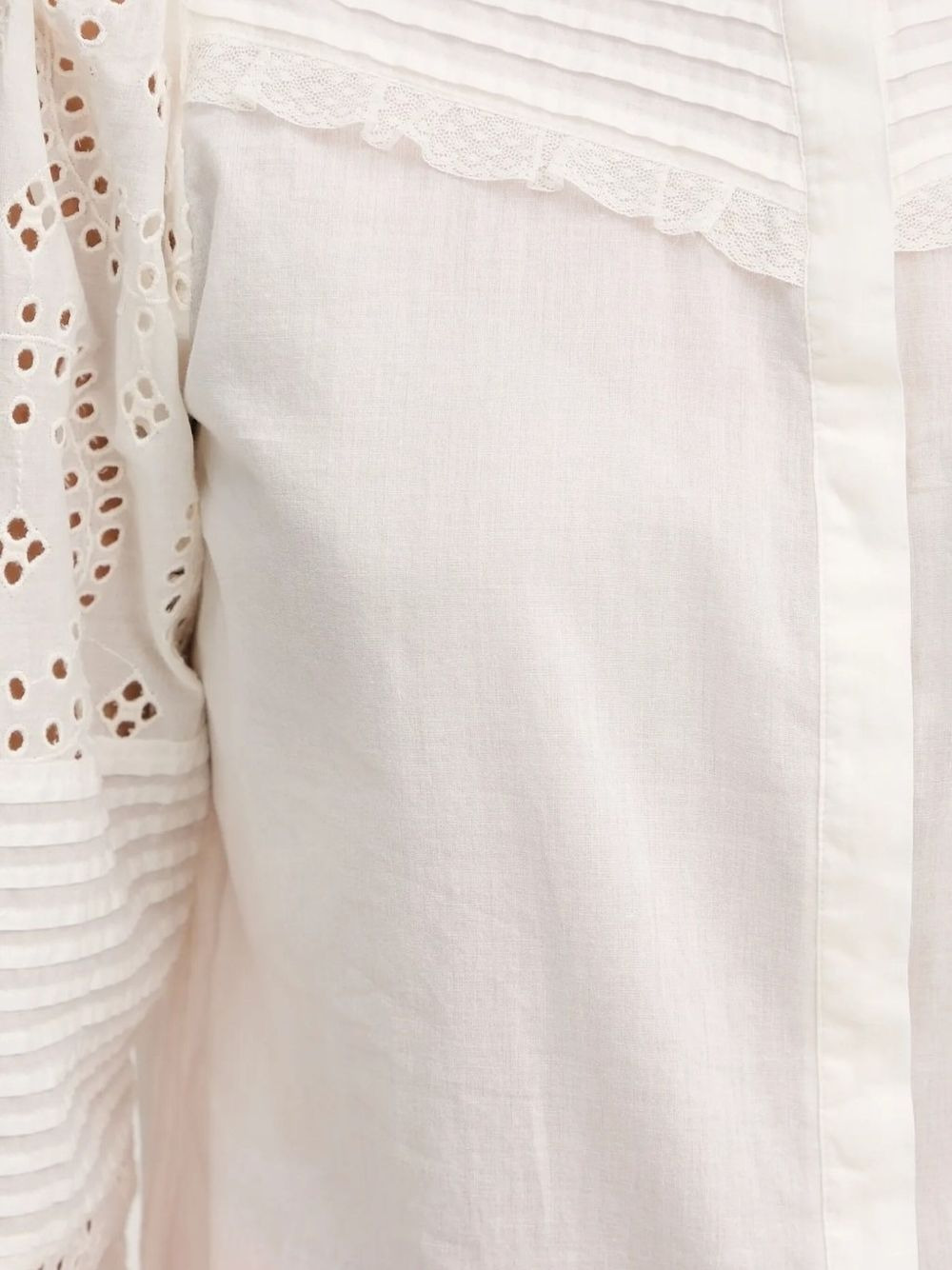 eyelet-pleated blouse - 4