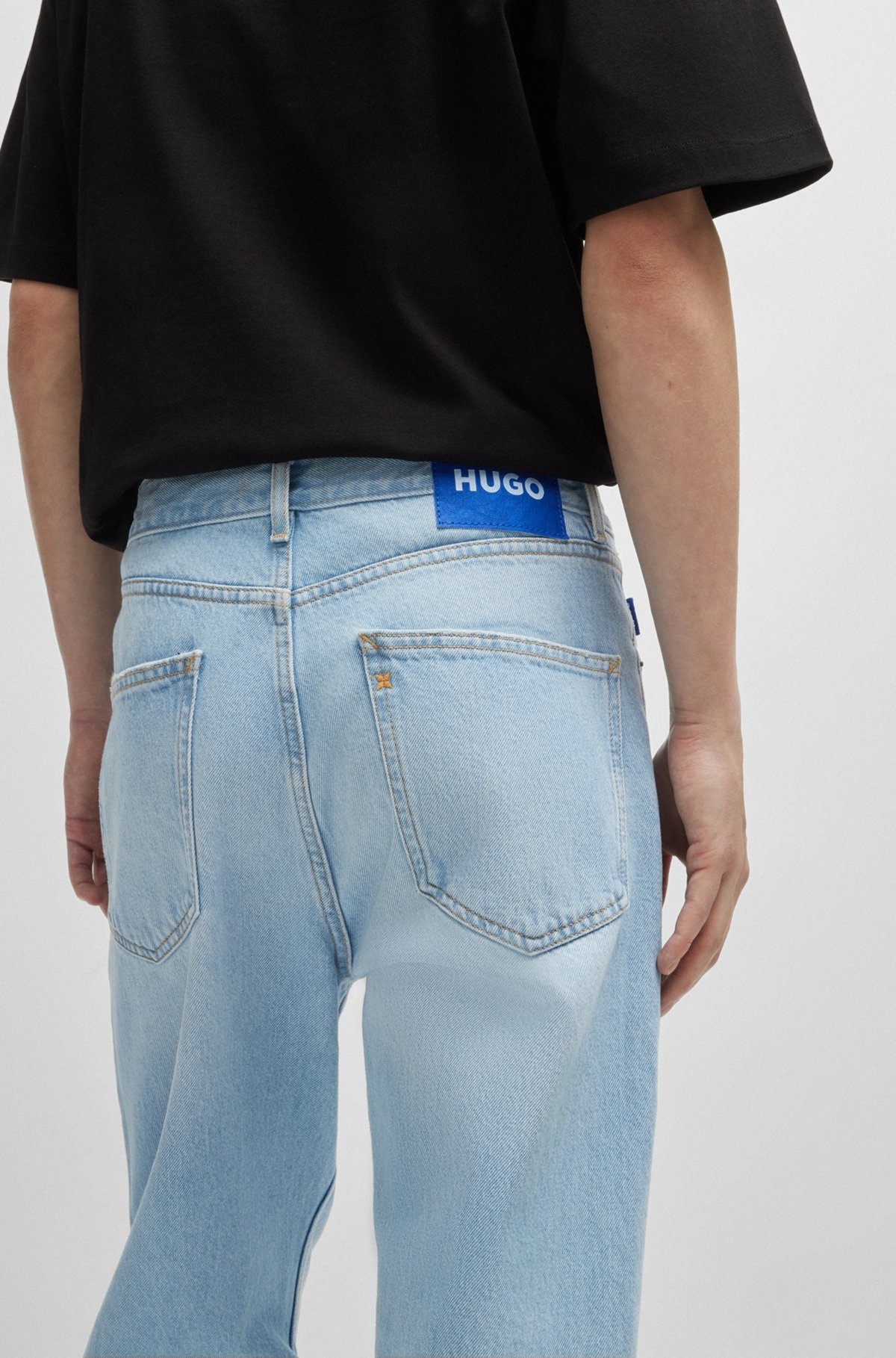 REGULAR-FIT JEANS IN PURE-COTTON DENIM - 5