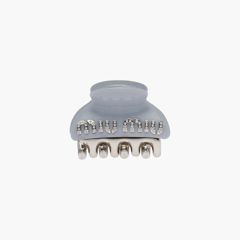 Plexiglas and metal hair clip - 2