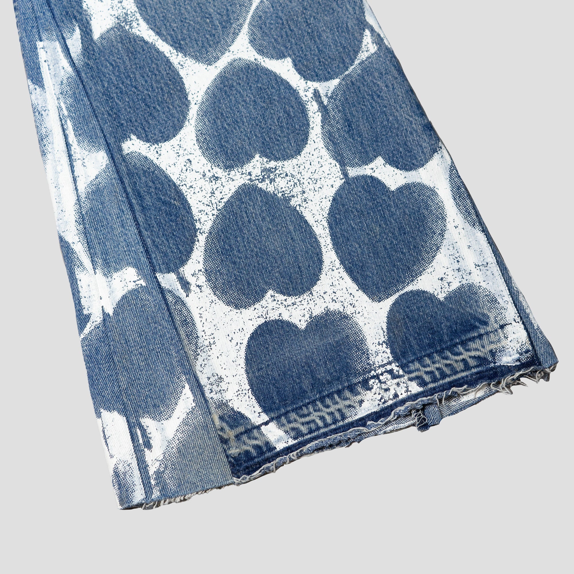 HEART FLARE DENIM JEANS - 5