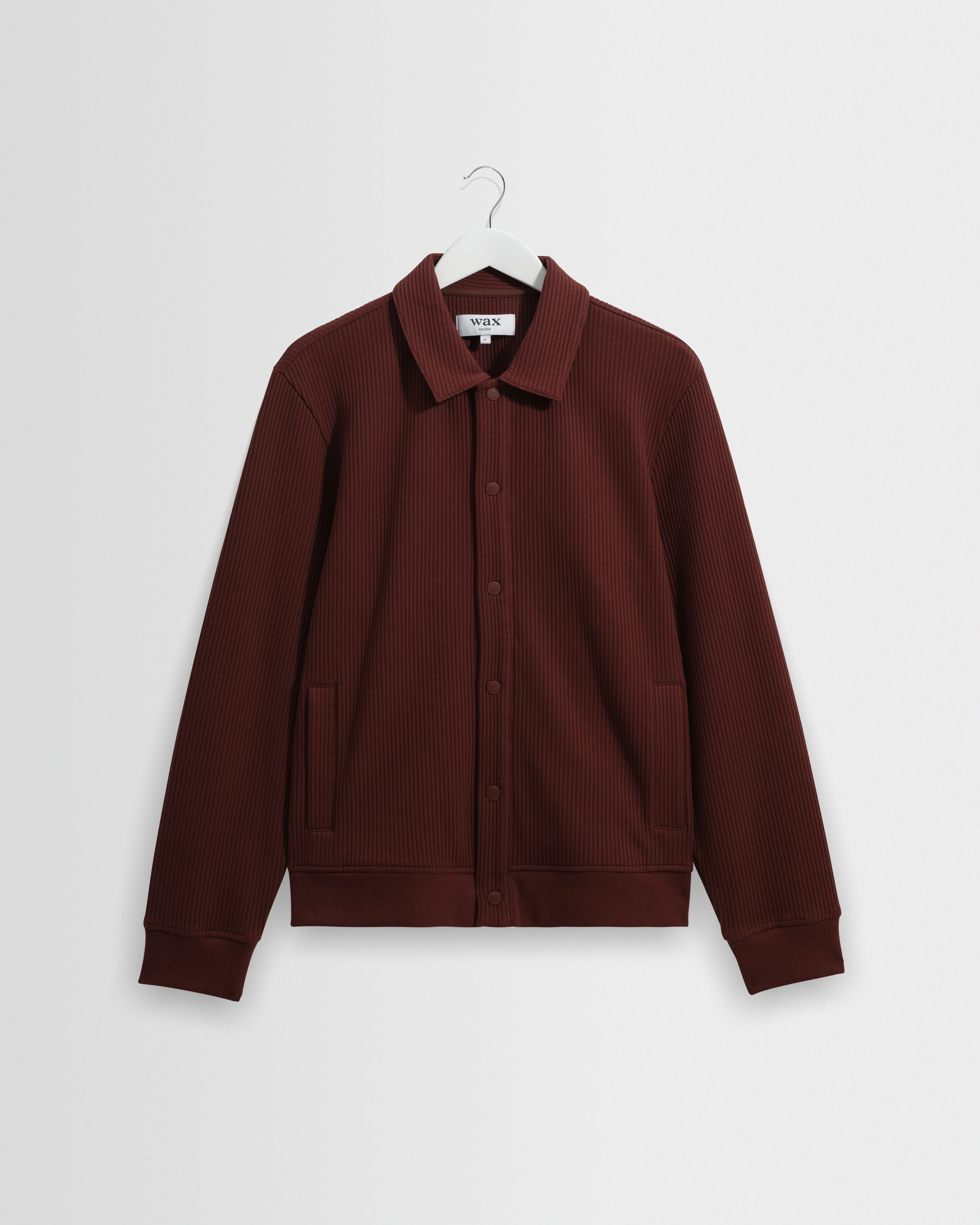 Hays - Dark Burgundy Structured Waffle Overshirt - 1