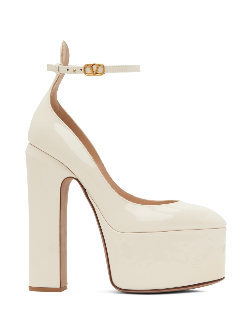 Off-White Tan-Go Platform Heels - 1
