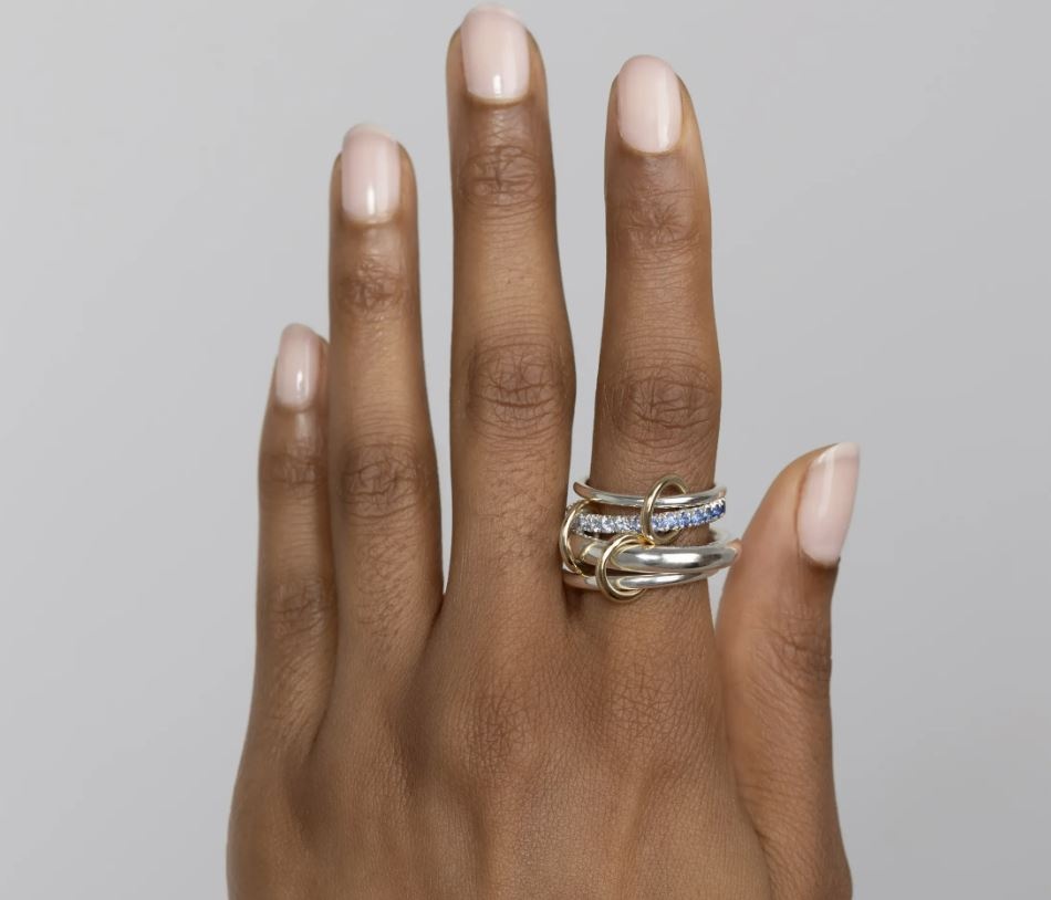 Janssen Sterling Silver & 18k Gold Sapphire Ombré Ring - 2