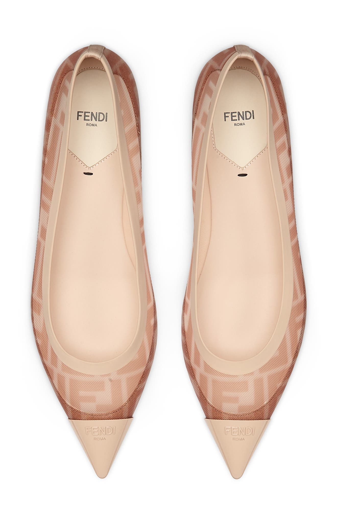 Fendi Colibri Pointed Toe Ballet Flat in Rose at Nordstrom - 3