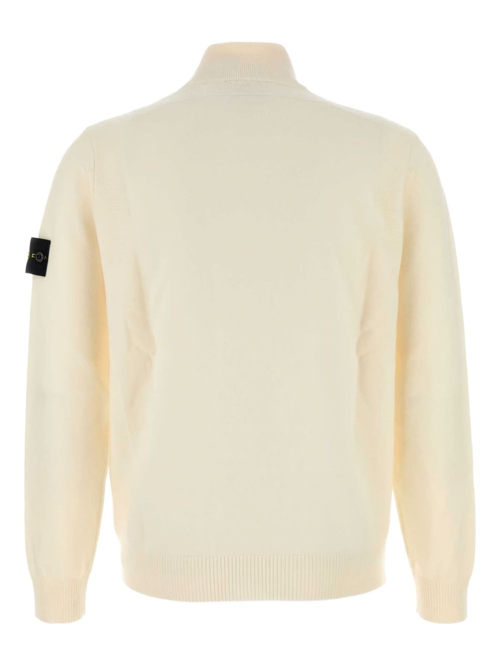 high-neck button sweater - 2