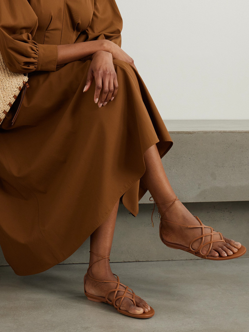 AQUAZZURA Infinito Leather Sandals outlook