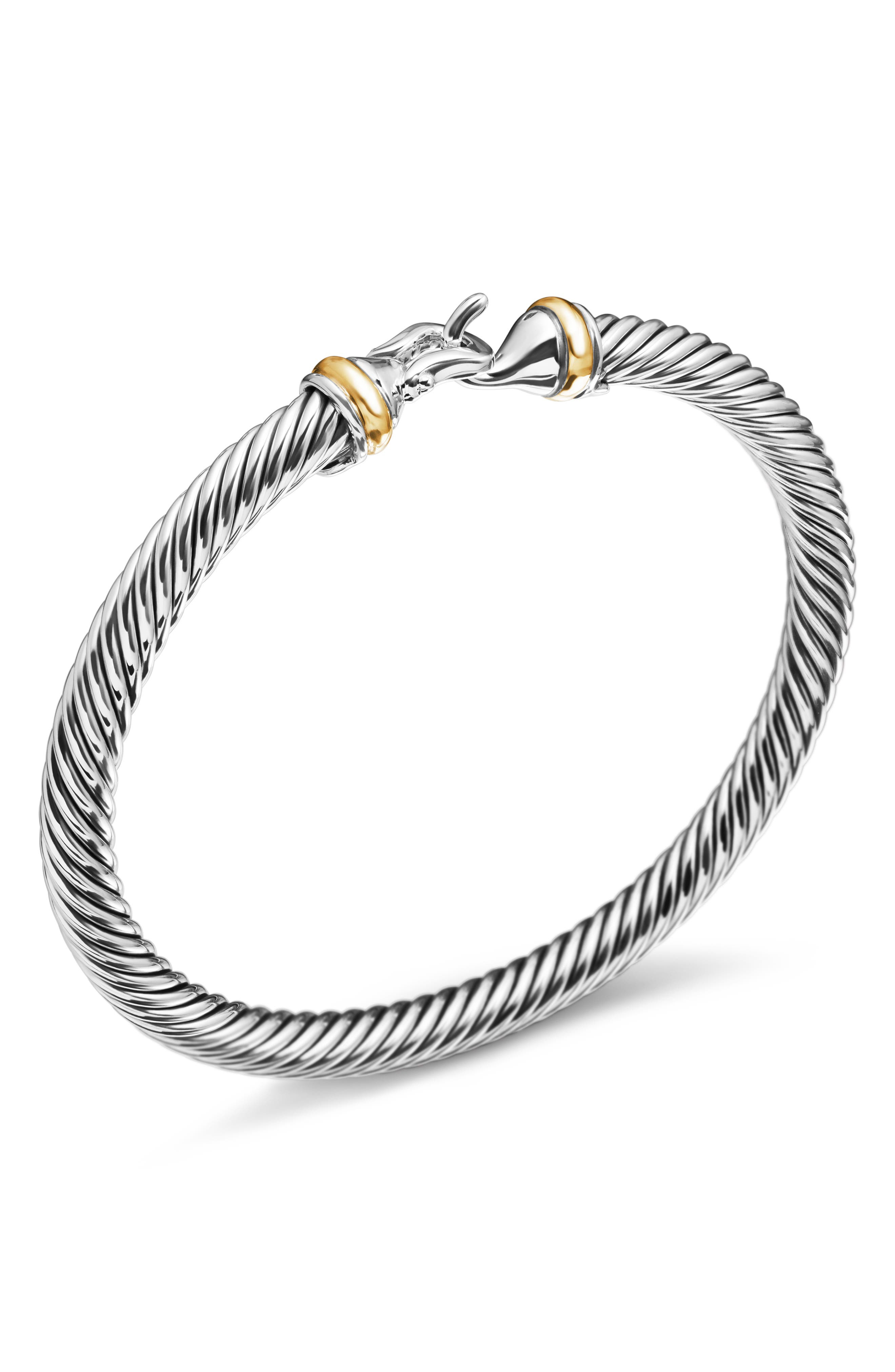 David Yurman Cable Classic Buckle Bracelet with 18K Gold, 5mm in Two Tone at Nordstrom - 5