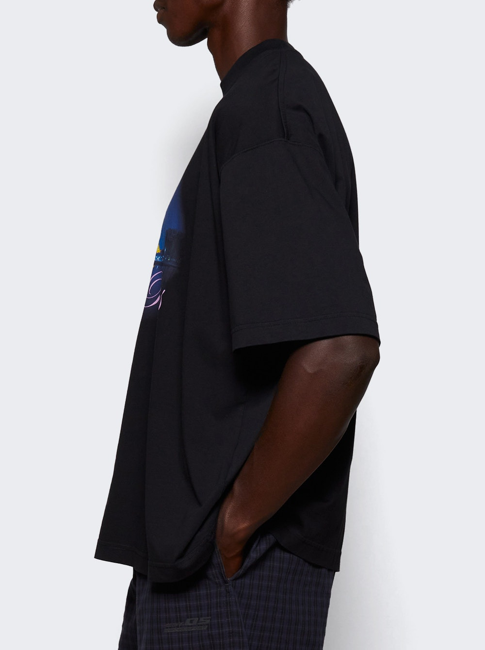 Night In Paris Oversized Tee Washed Black - 3