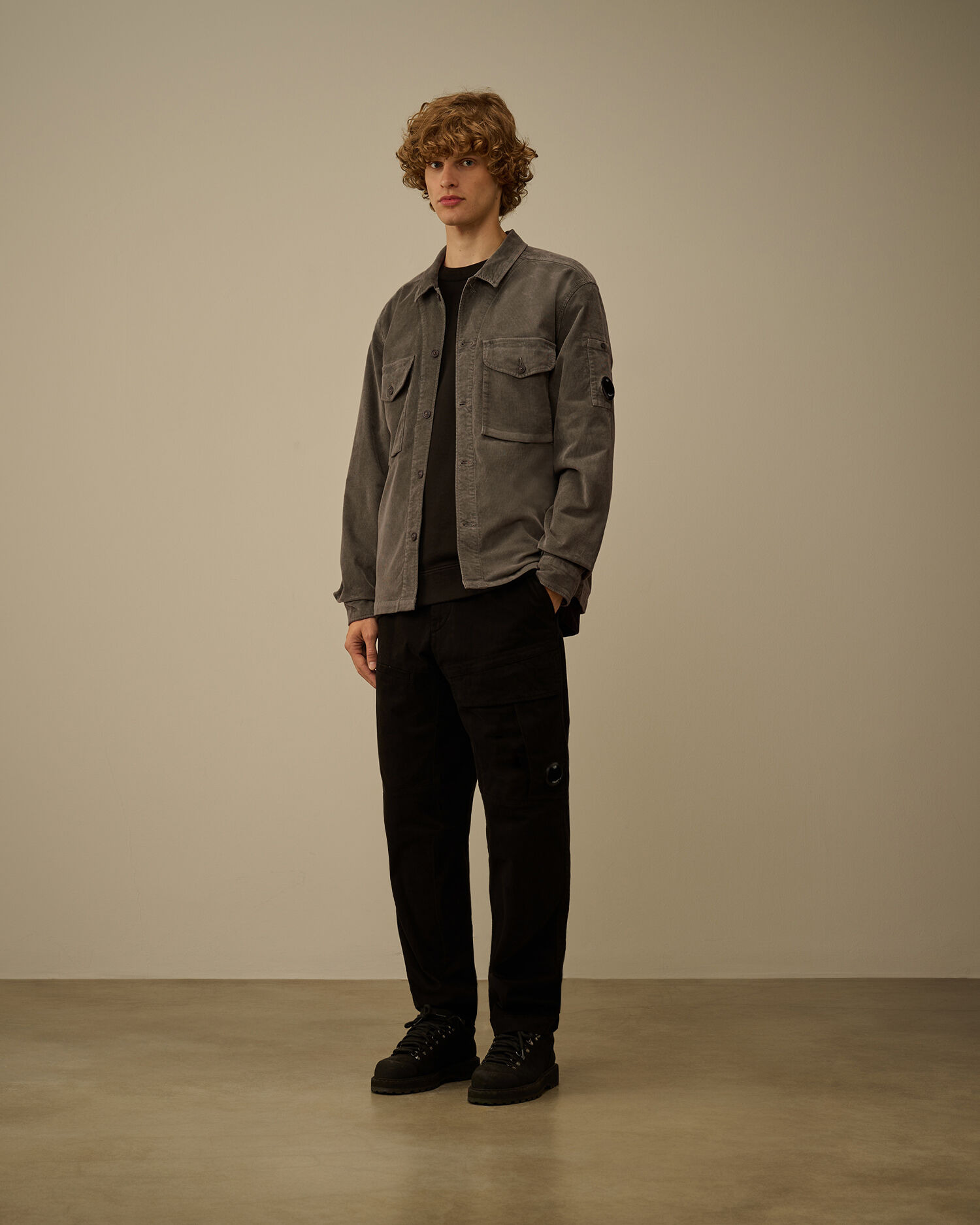 Corduroy Lens Button Overshirt - 2