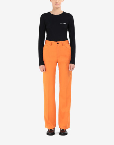 MM6 Maison Margiela Wide-leg twill trousers outlook