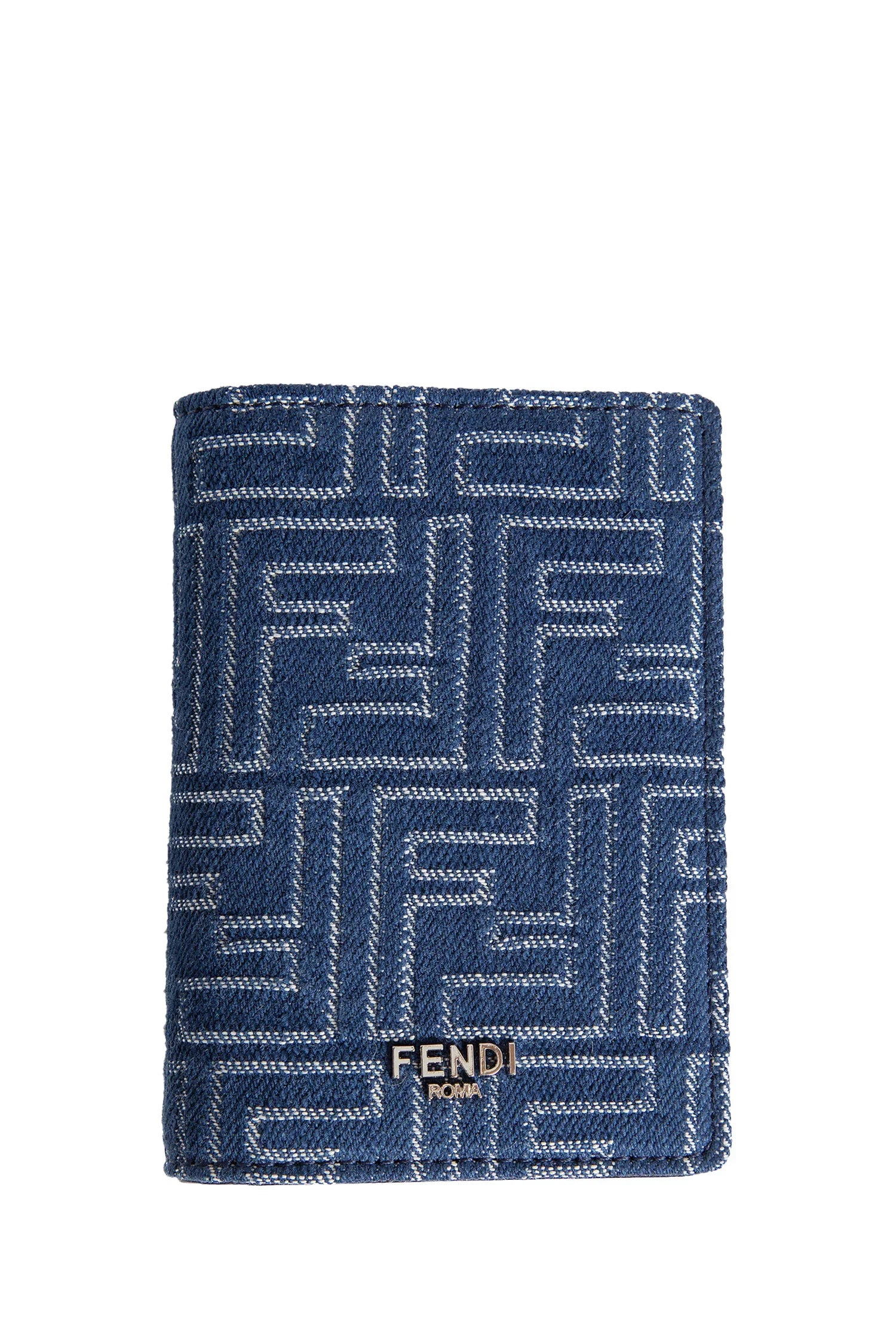 Ff-Denim-And-Leather-Bi-Fold-Card-Holder - 1