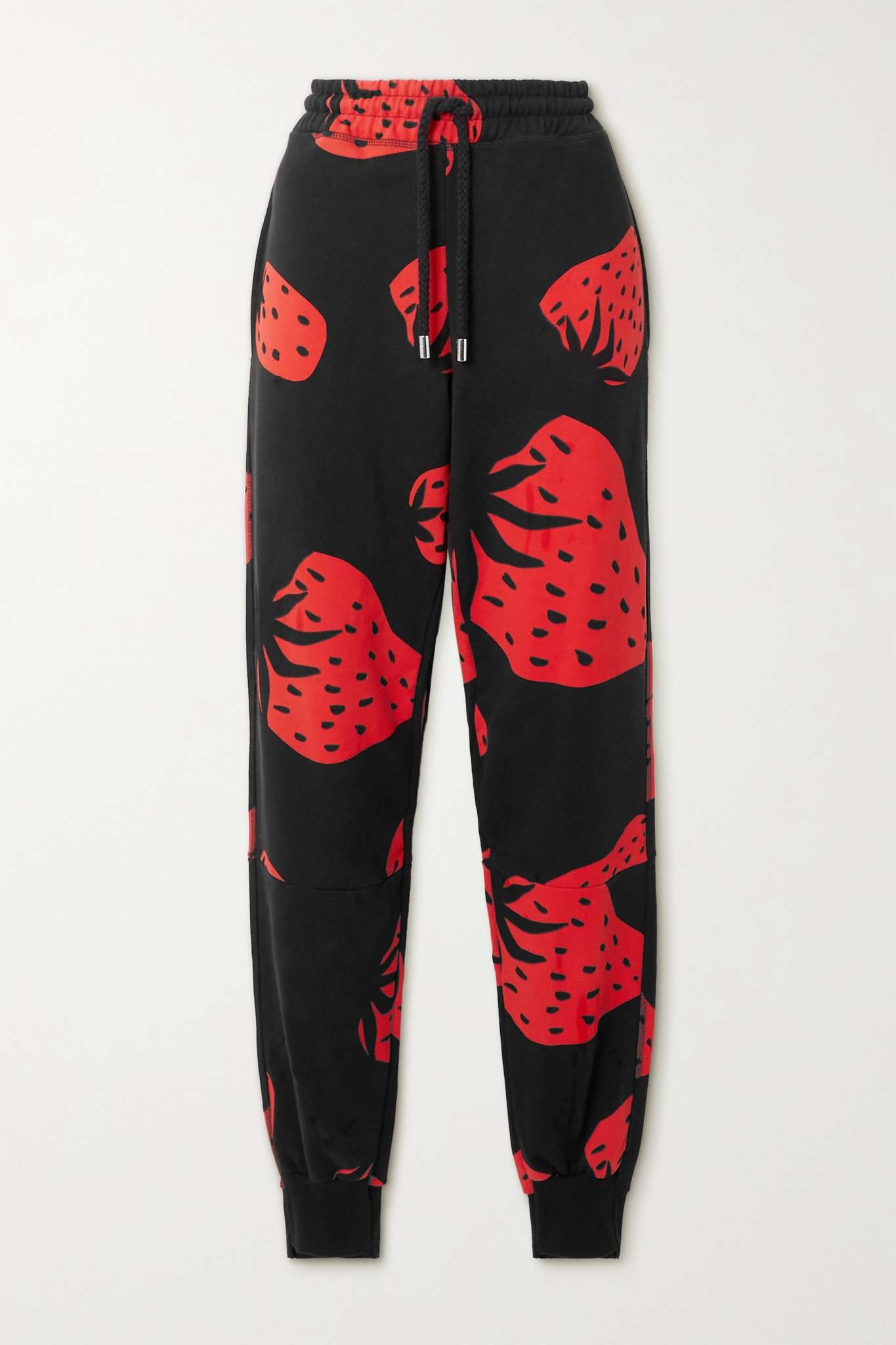 Printed jersey tapered track pants - 1