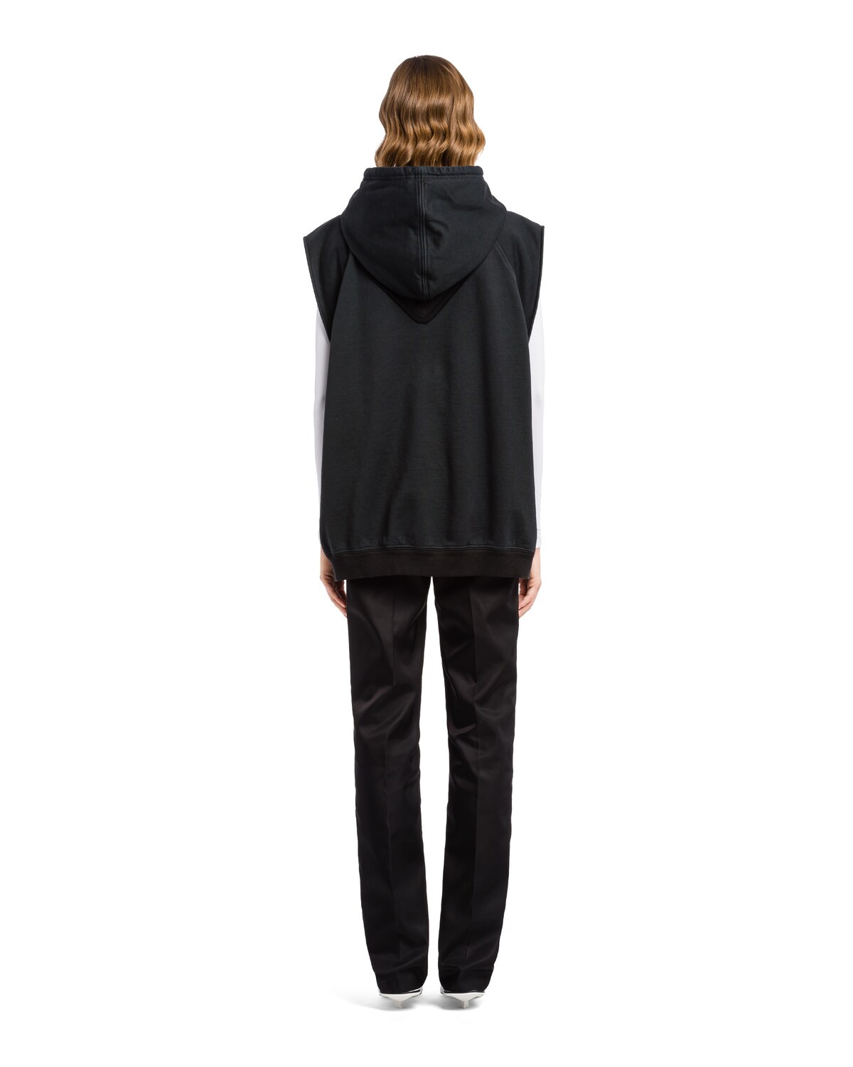 Printed cotton fleece vest - 4