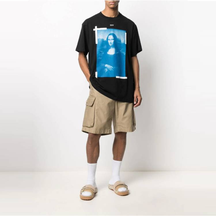 OFF-WHITE Unisex SS21 Mona Lisa Printing Black OMAA038R21JER0011001 - 2