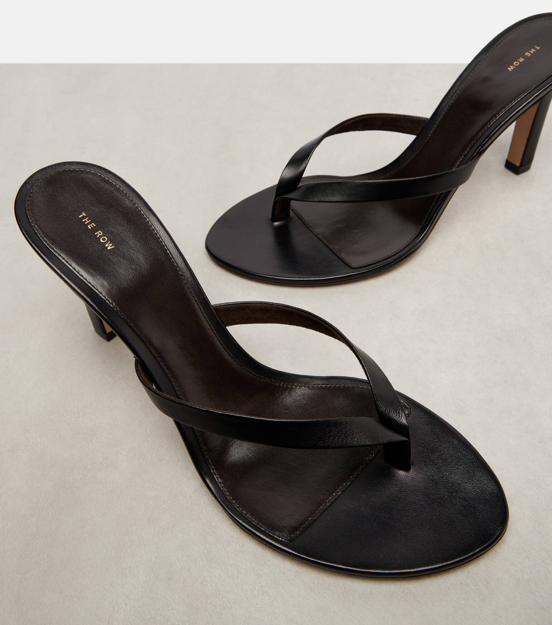 Sacha leather thong sandals - 5