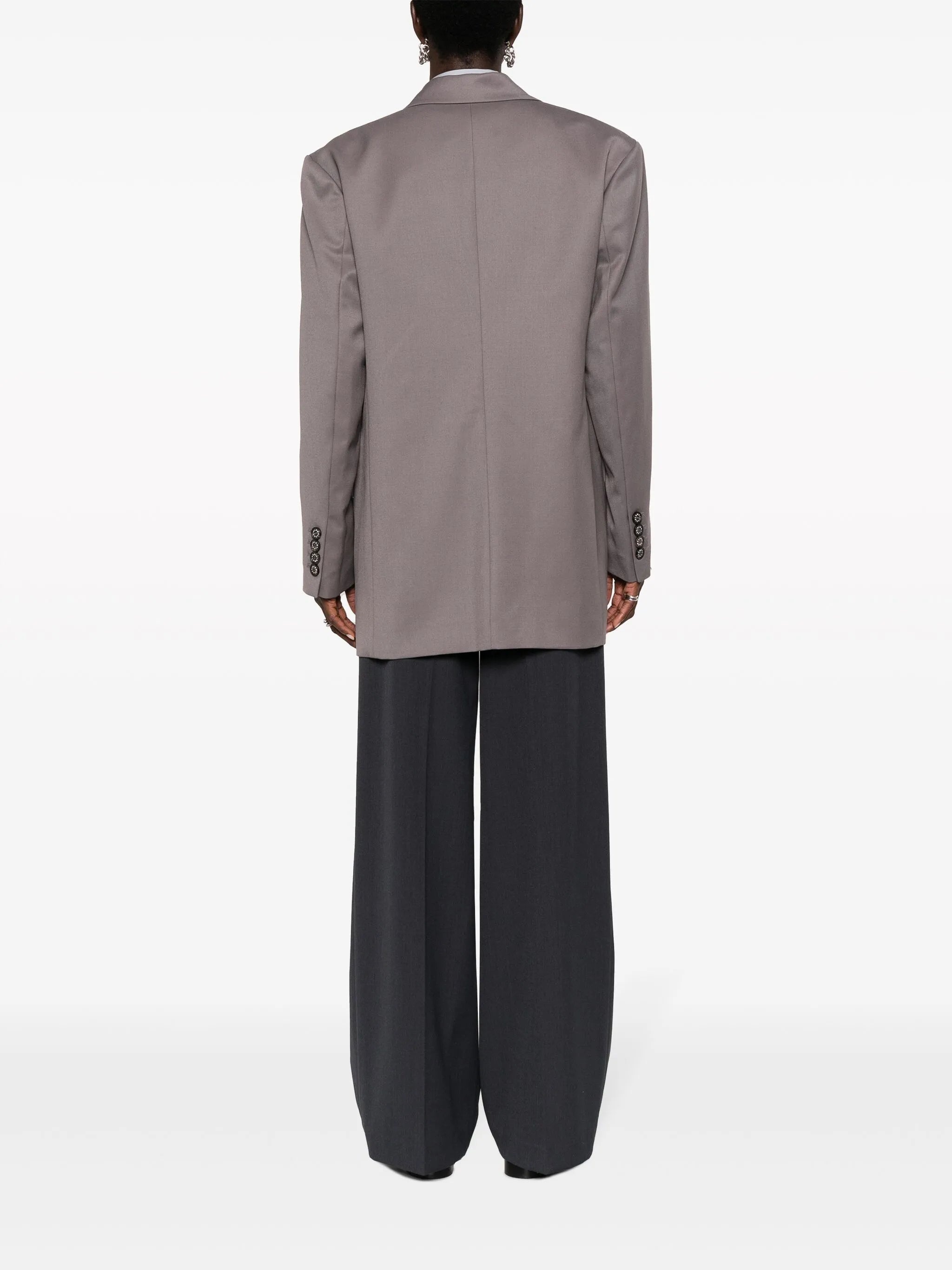Notched-lapel Single-breasted Jacket - 3