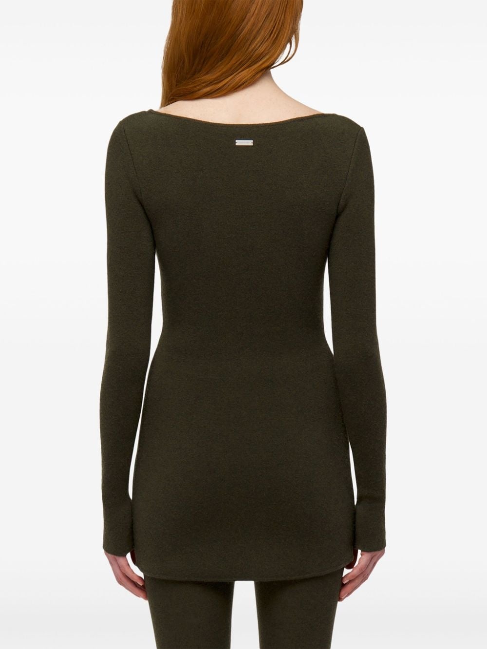 virgin wool-blend knitted dress - 4
