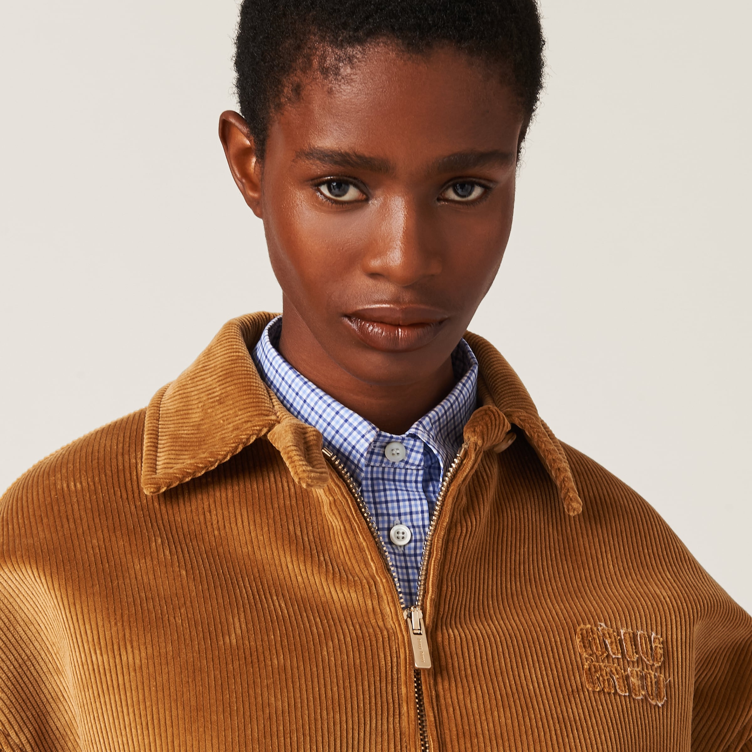 Corduroy blouson jacket - 4