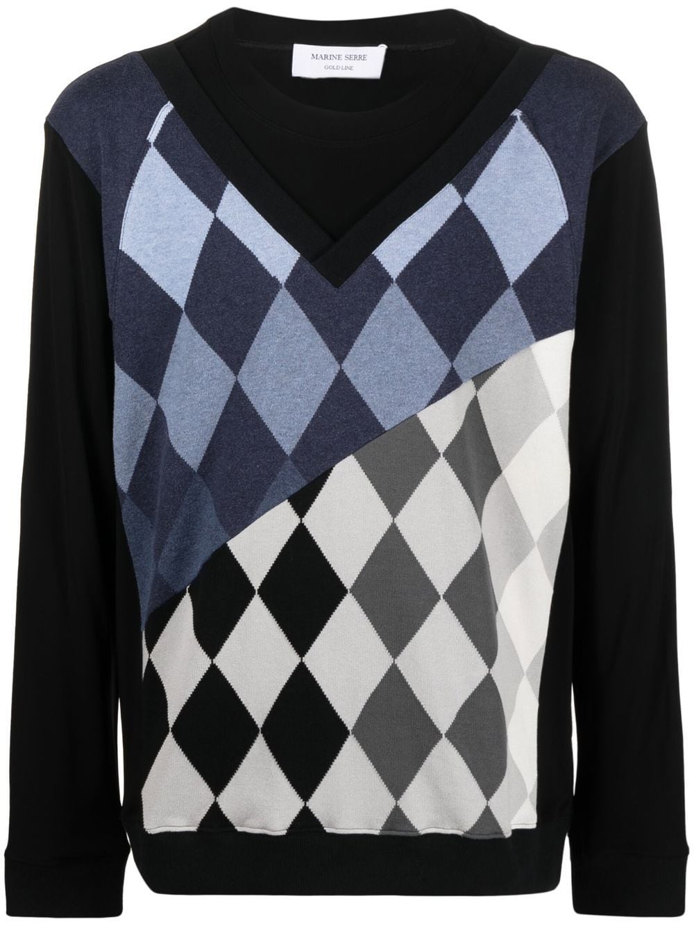 argyle check-pattern knitted jumper - 1