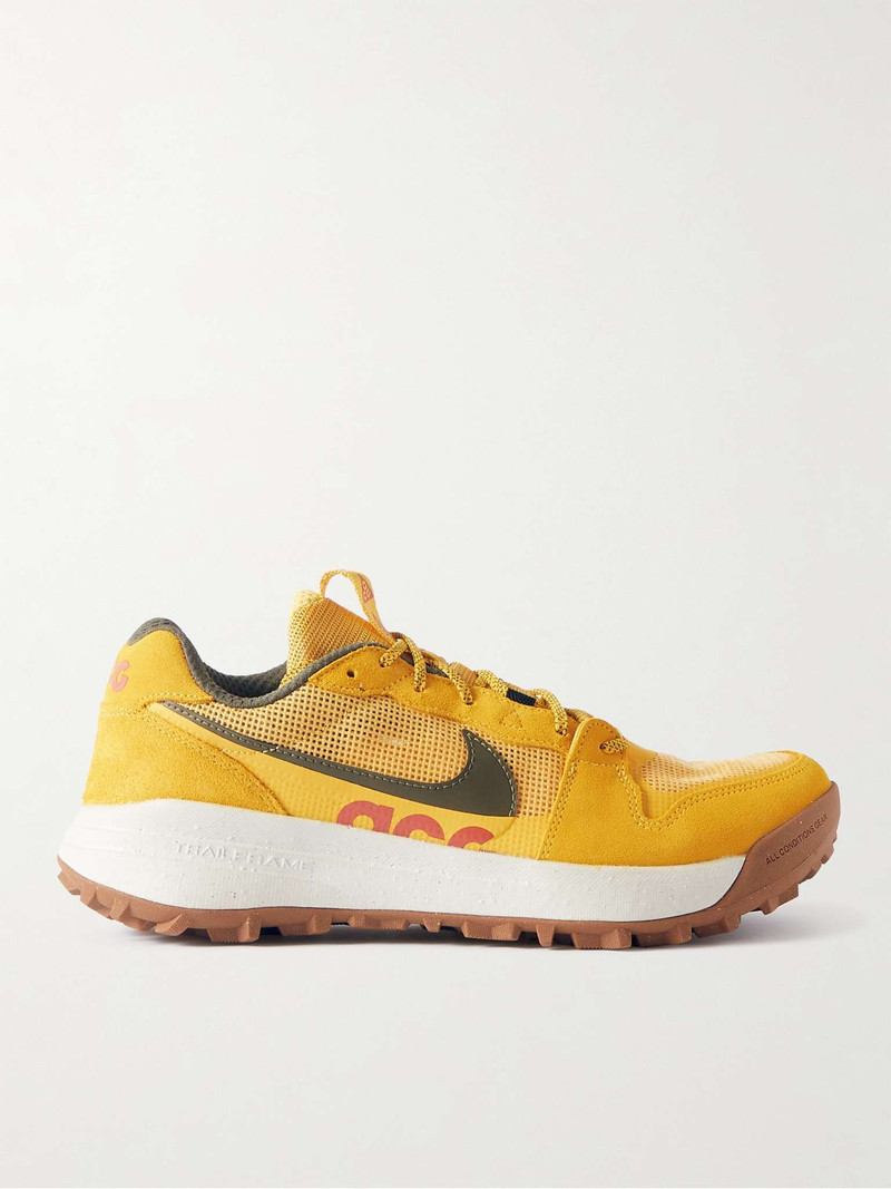 ACG Lowcate Leather-Trimmed Mesh and Suede Sneakers - 1