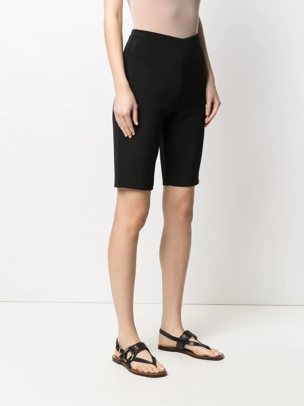 slim-fit wool-silk shorts - 3