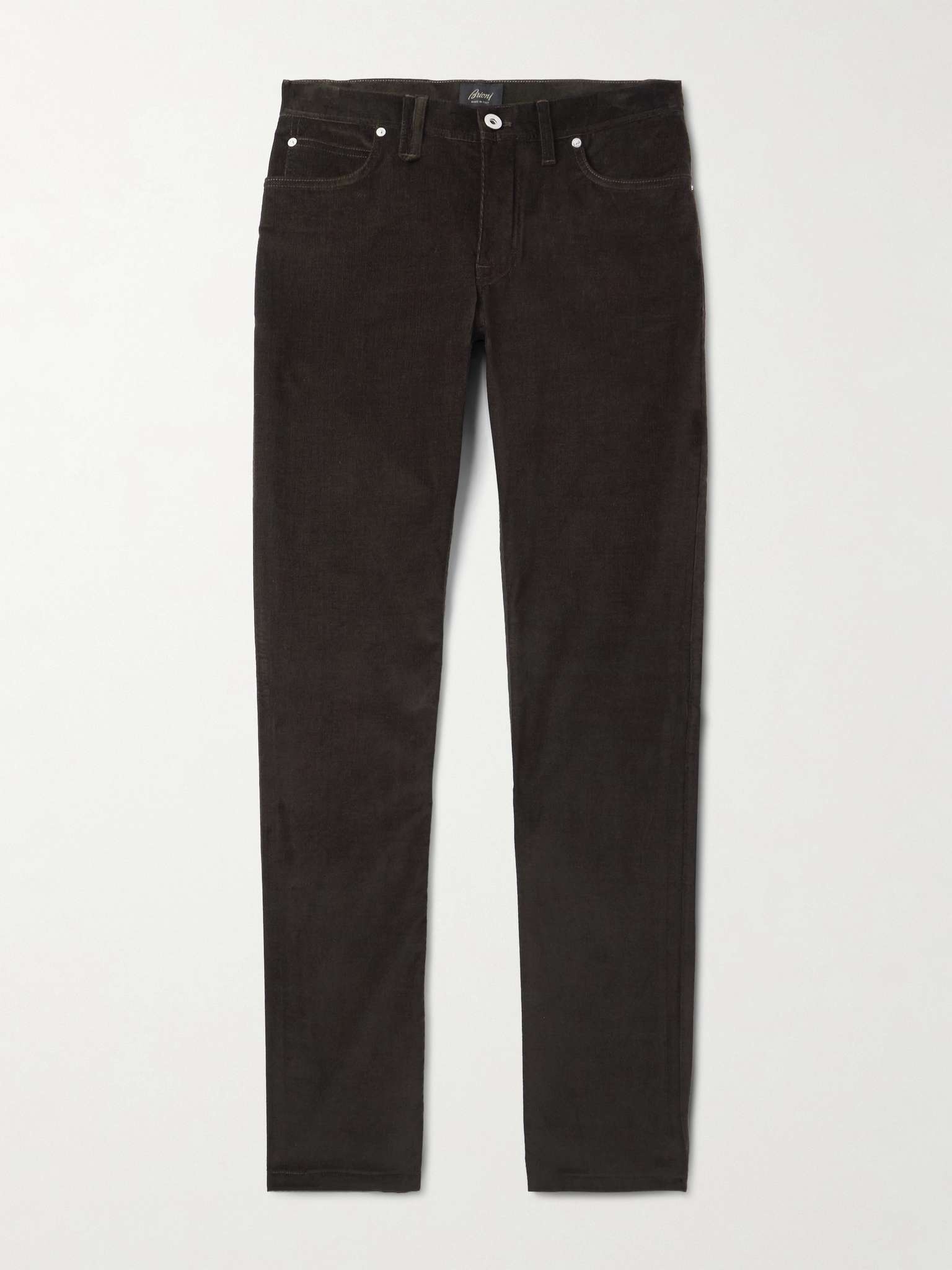 Slim-Fit Stretch-Cotton Corduroy Trousers - 1