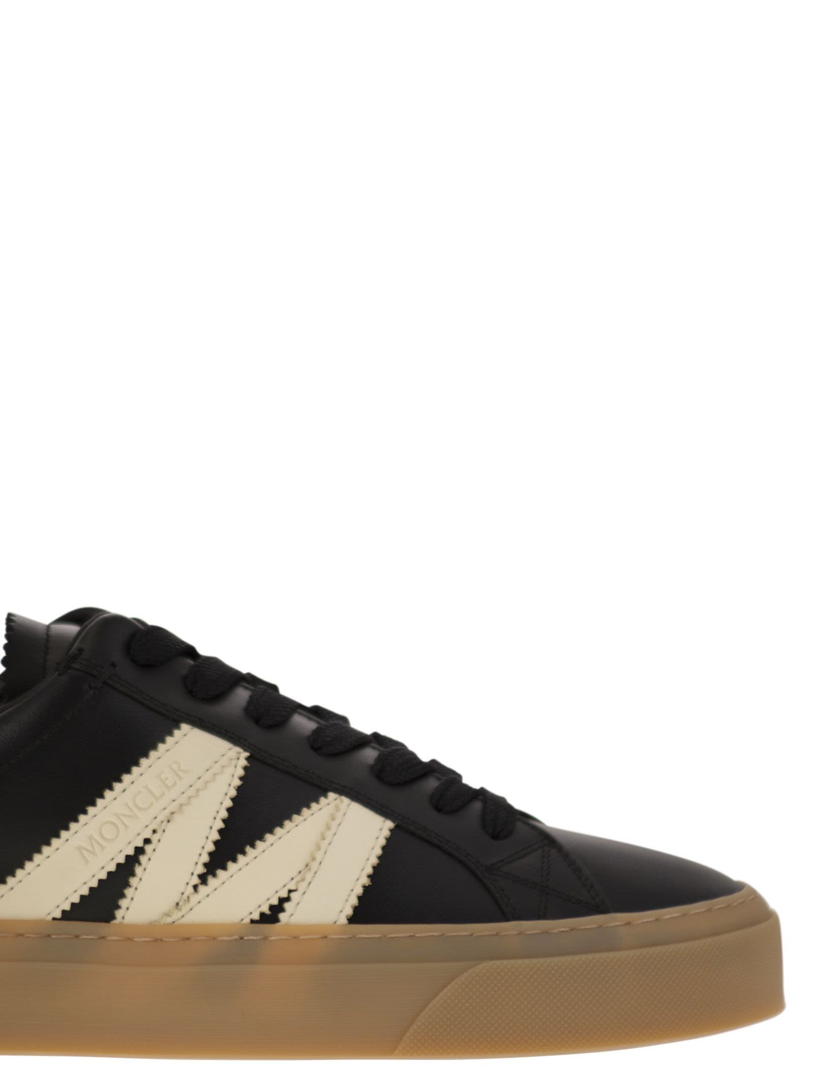 Moncler Men Monaco2 - Leather And Nubuck Sneakers. - 6