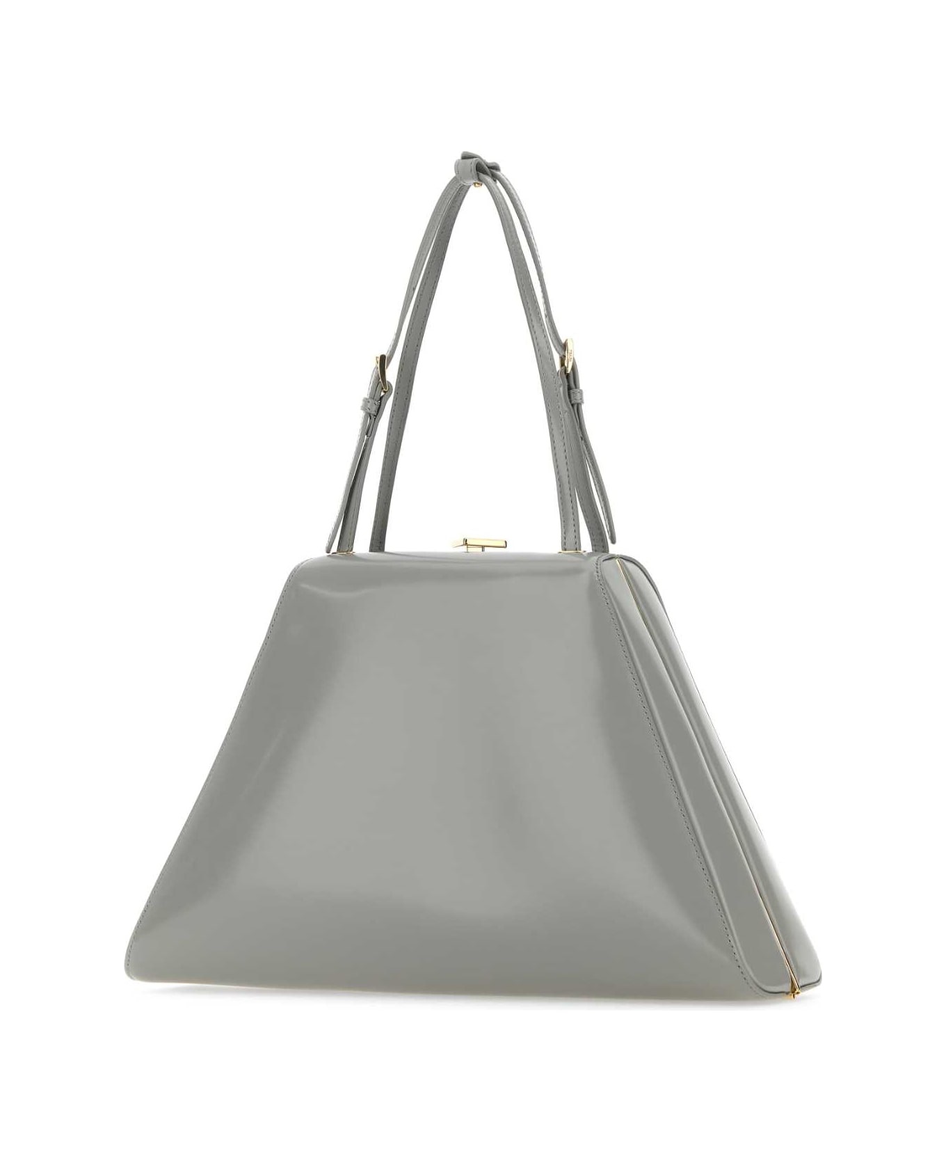 Light Grey Leather Handbag - 2