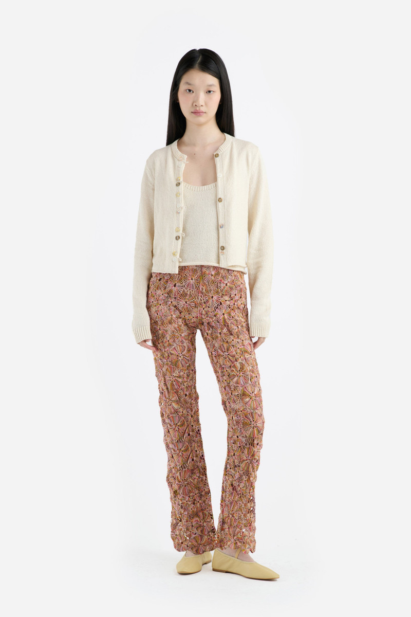 The Elder Statesman CROCHET FLORAL PANT outlook