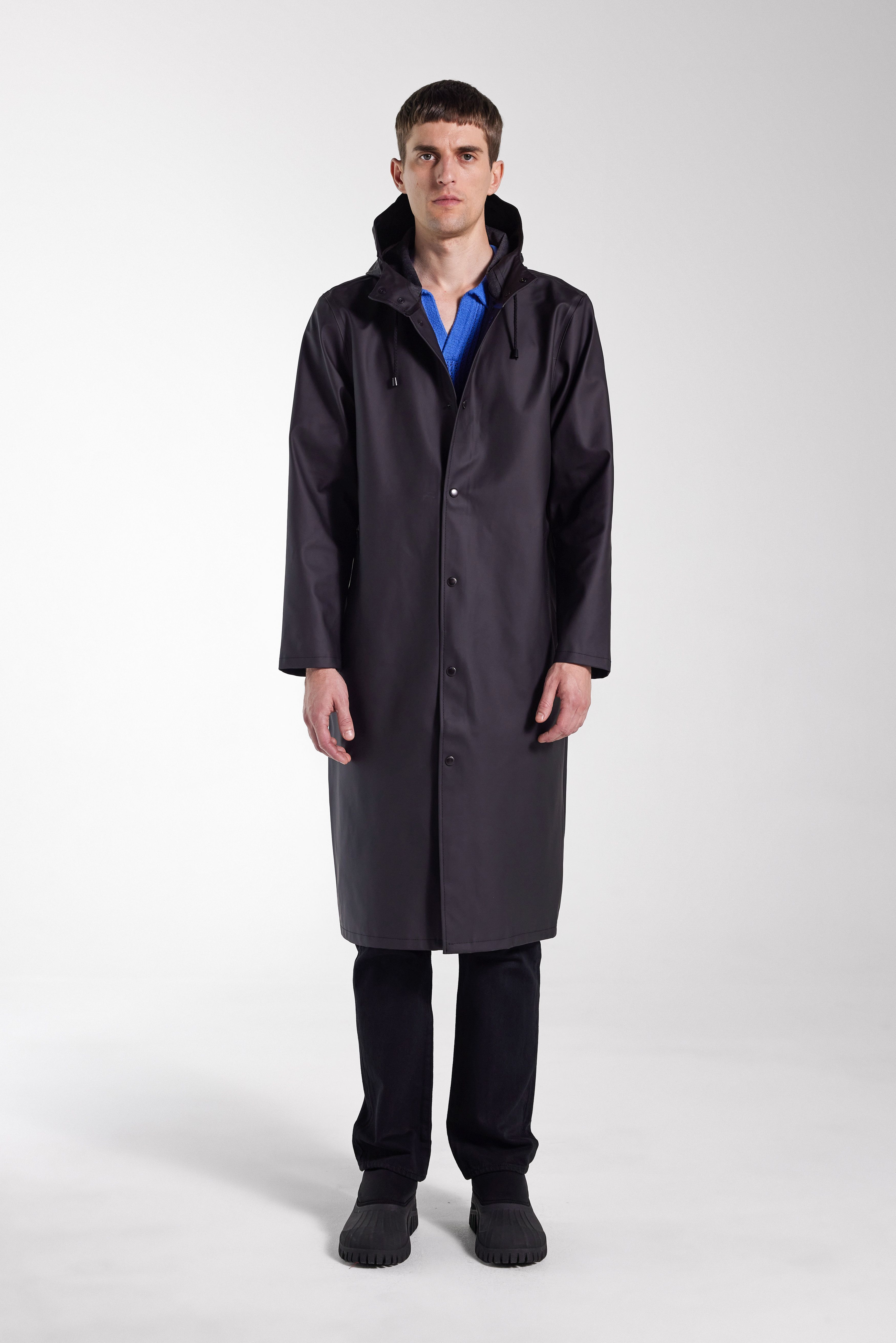 Stockholm Long Raincoat Black - 2