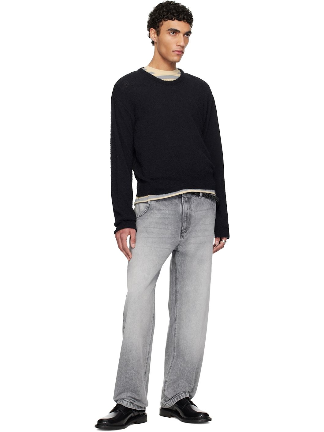 Gray Regular Jeans - 5