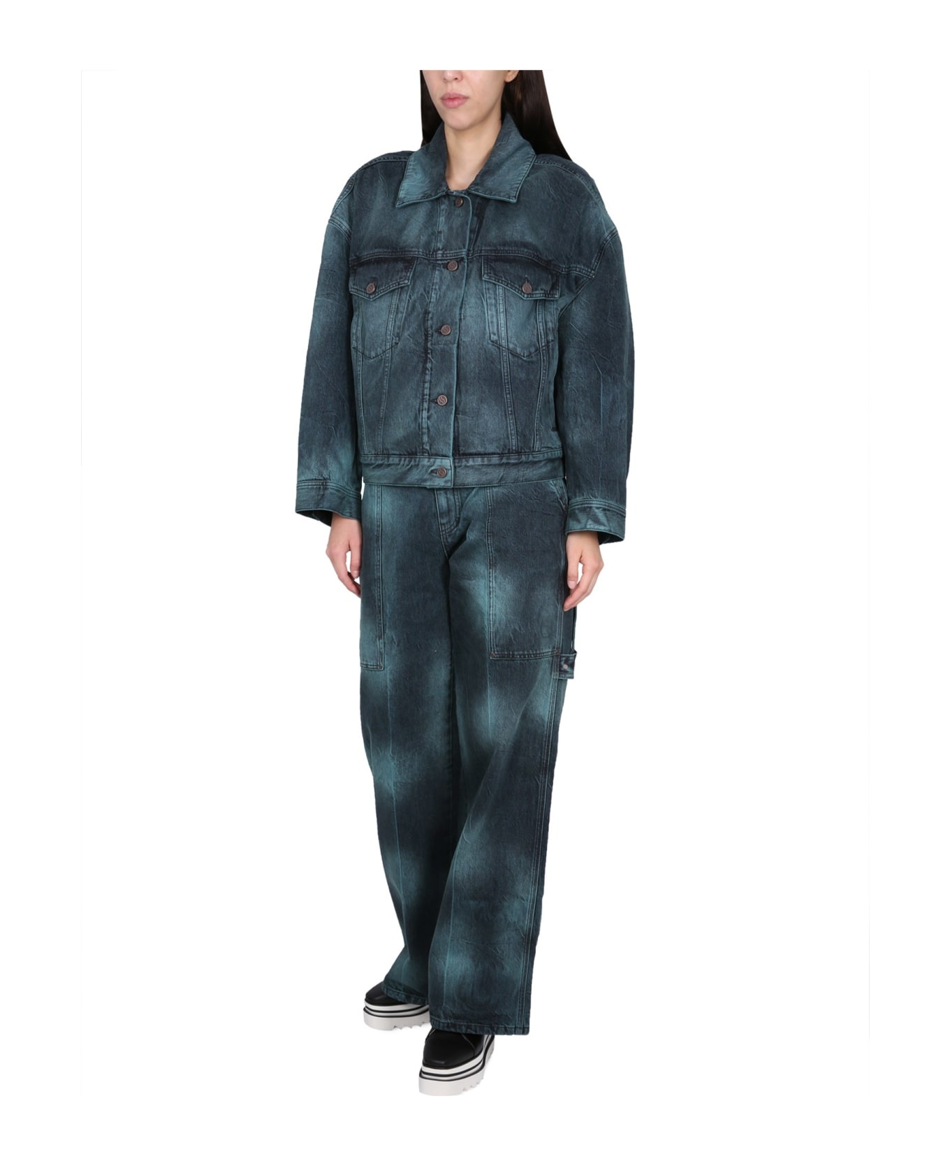Jeans In Green Polyester - 2