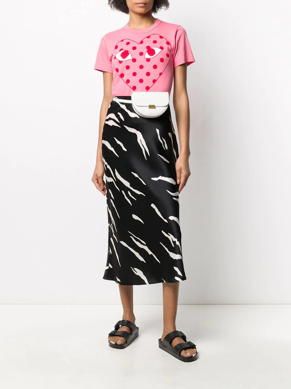 polk-dot heat print T-shirt - 2