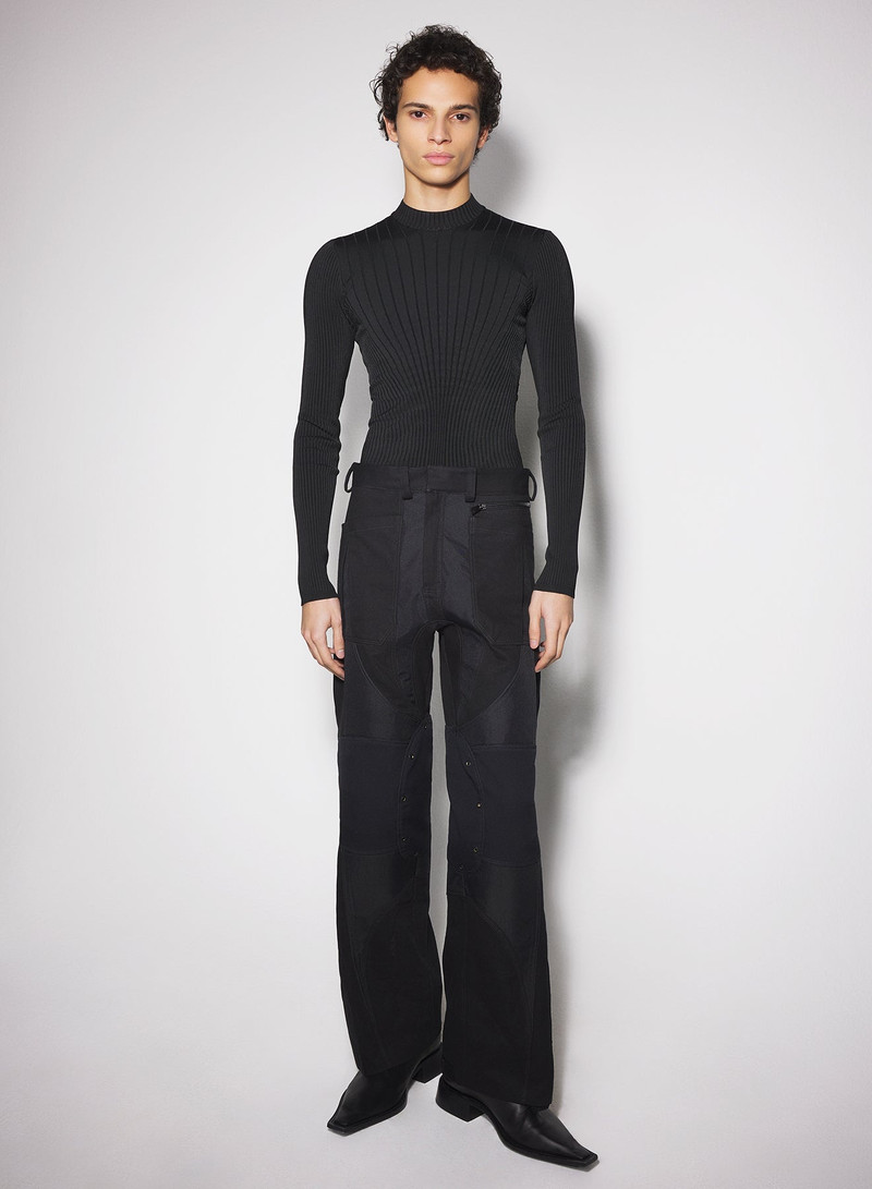 black technical fabric cargo pants 1