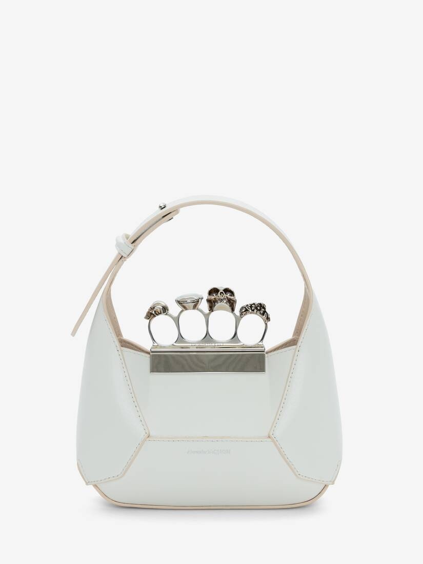 Women's The Jewelled Hobo Mini Bag in Ivory - 1