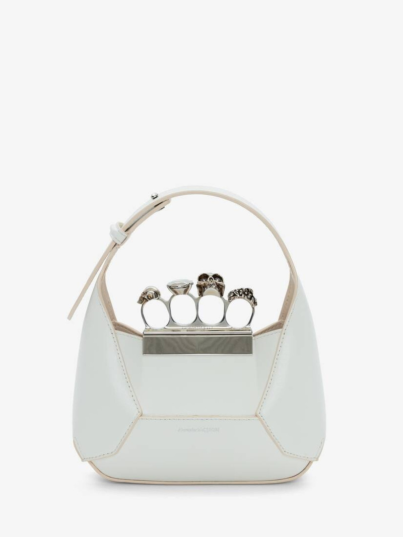 Women's The Jewelled Hobo Mini Bag in Ivory 1