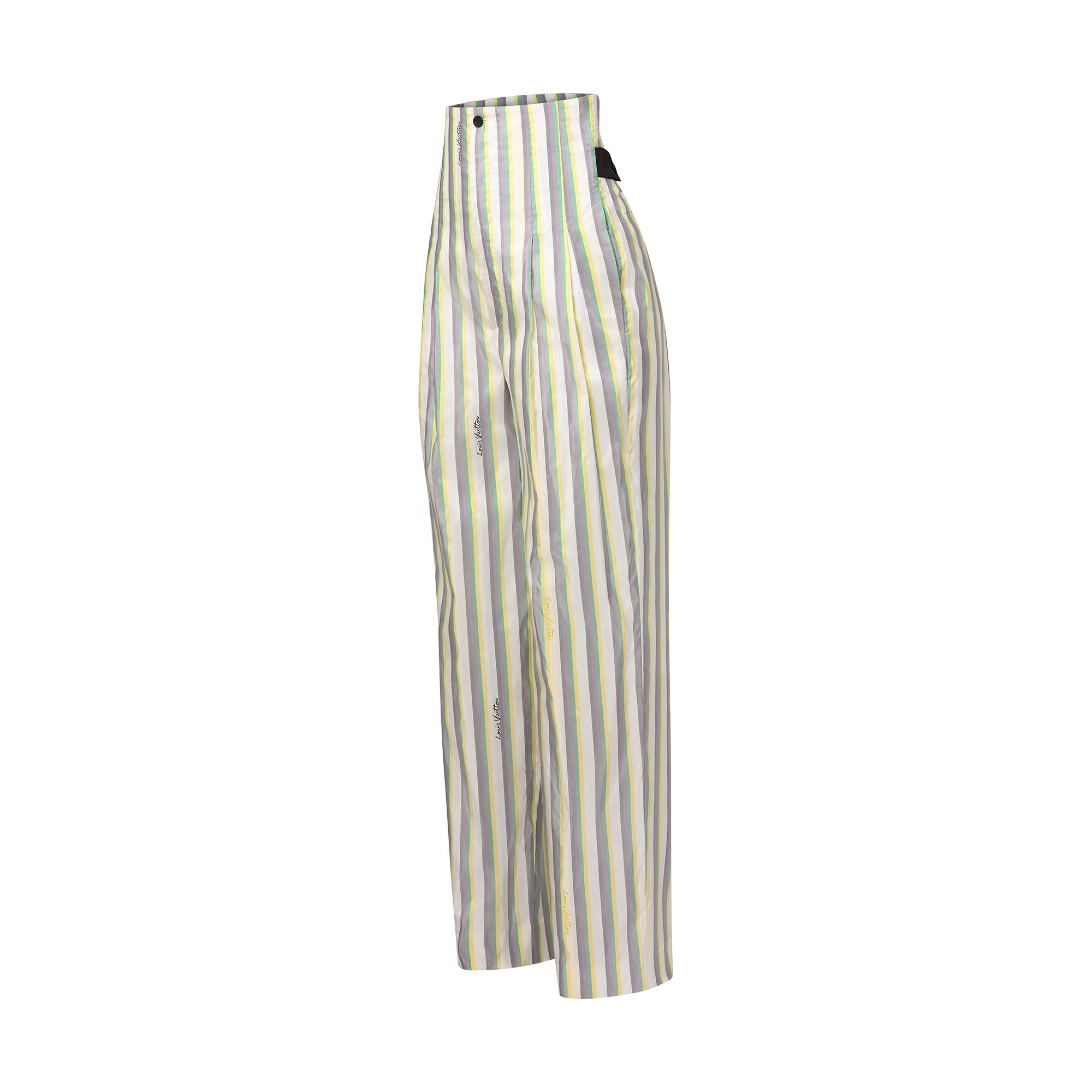 Multi Stripe Fitted High Waist Pants - 2