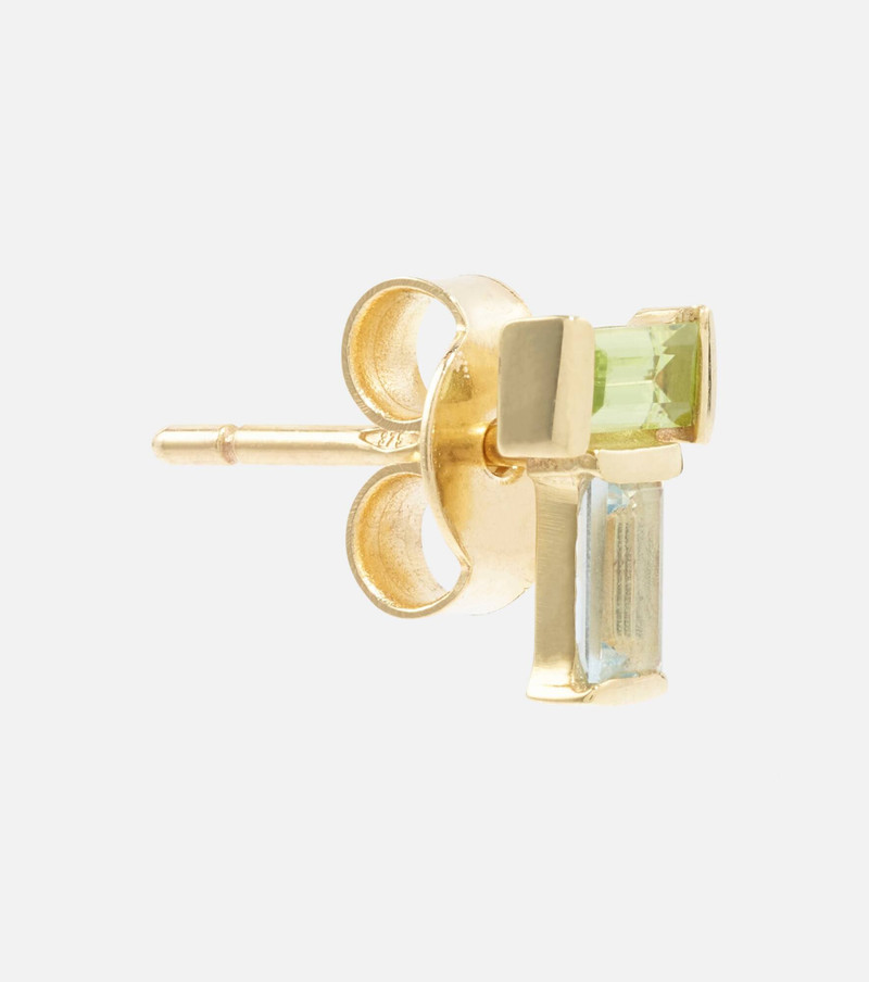 ALIITA Tu Y Yo 9kt gold earrings with gemstones outlook