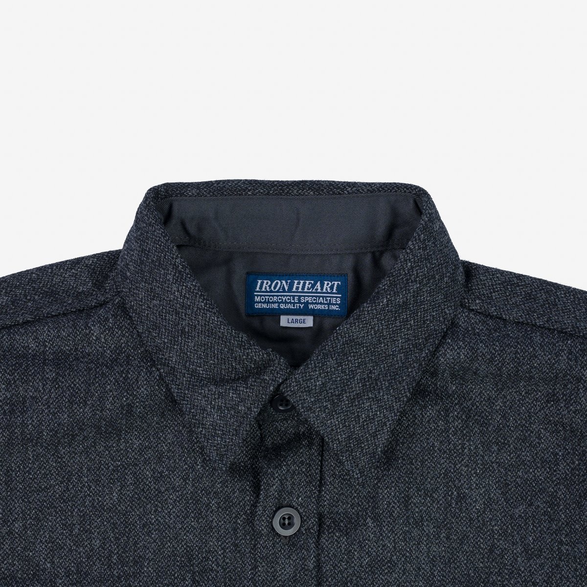 IHDR-434-ABC 14oz Fox Brothers® Arsenic Barleycorn Flannel CPO Shirt - Grey - 7