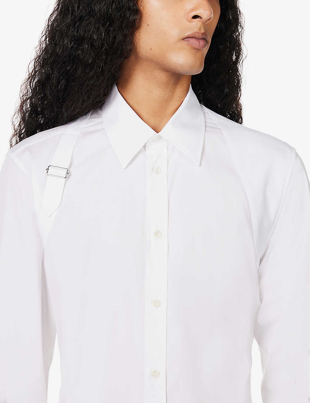 Harness slim-fit stretch-cotton shirt - 5