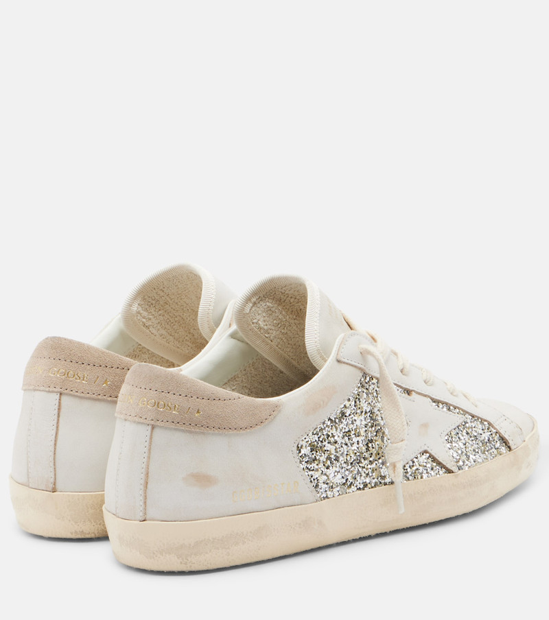 Golden Goose Super Star glitter leather sneakers outlook