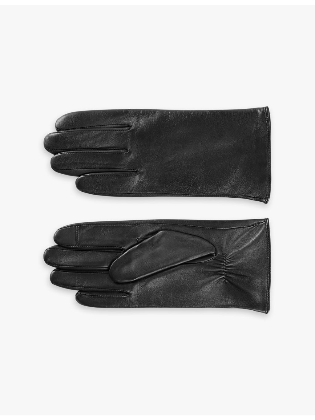 Logo-plaque leather gloves - 2